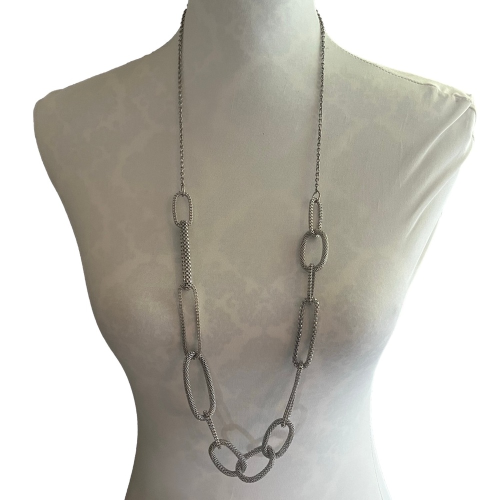 Silver-Tone Statement Chain Link Necklace - AEO